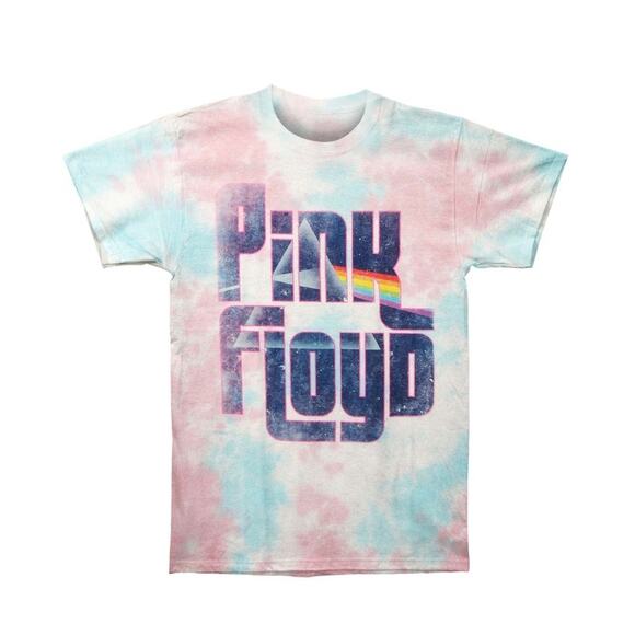 Vintage 70s Style Pink Floyd Tie-Dye T-Shirt – Men’s S – Classic Rock Band Tee - Picture 1 of 6